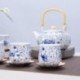 Blue And White Porcelain Butterfly Large Handle Pot Retro Big Home Kettle